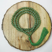 Green Aventurine Japamala: Good Health Love Rocks